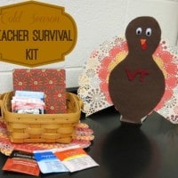 Teacher Survival Basket with Bigelow Tea and Halls