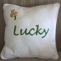 St. Patrick's Day Pillow with Chalk Paint