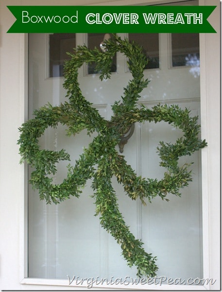 Boxwood Clover Wreath by virginiasweetpea.com