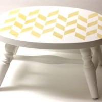 Stool Makeover with Metallics