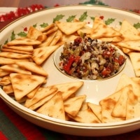 Olive-Red Pepper-Mediterranian Dip