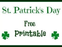 St. Patrick's Day Free Printable