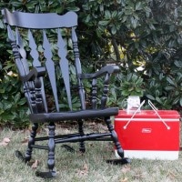 Rocker Makeover with Paint by virginiasweetpea.com