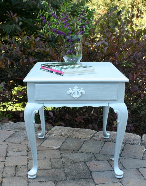 Glitz and Glamour End Table Makeover by virginiasweetpea.com