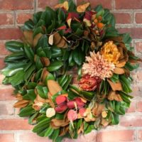 DIY Magnolia Wreath Styled for Fall