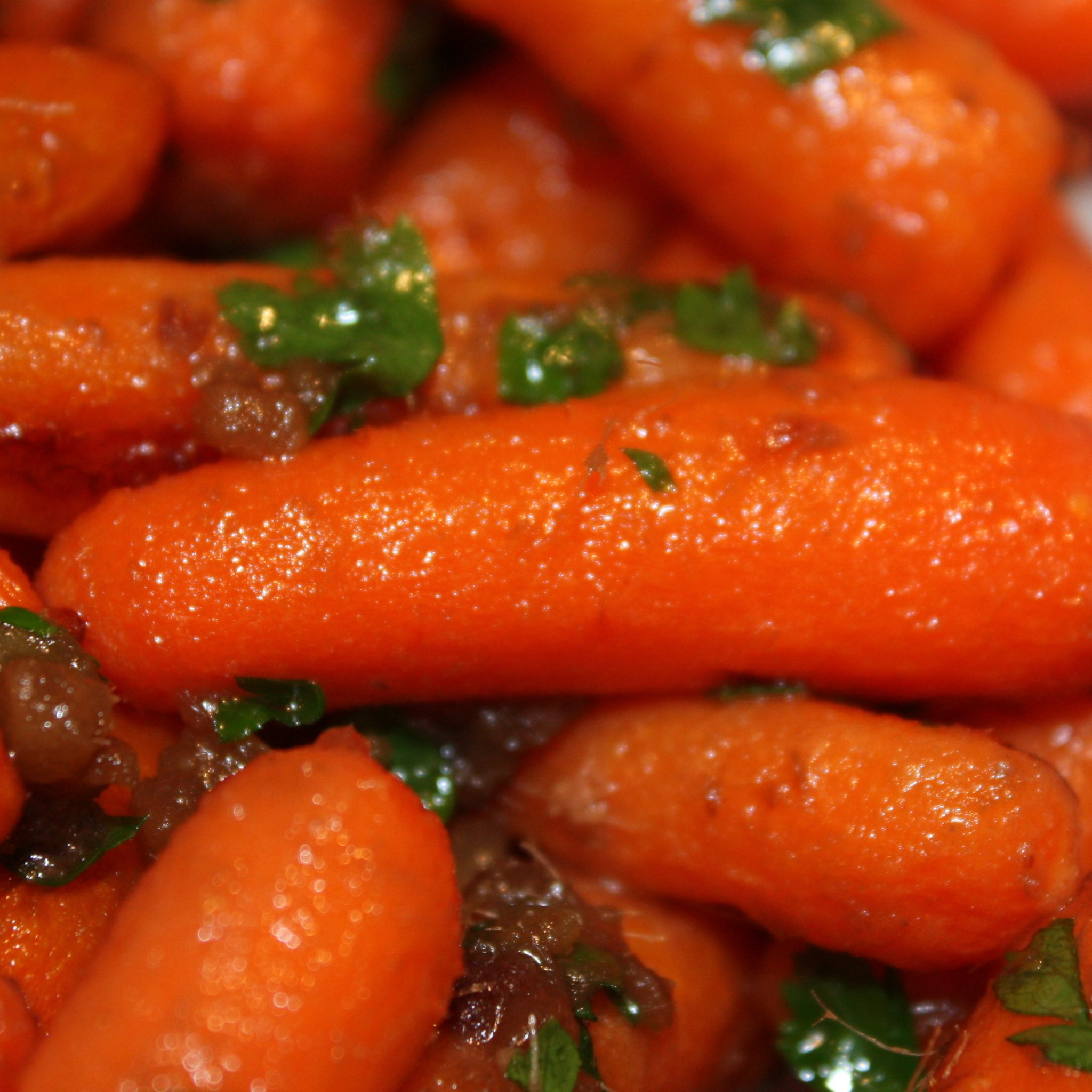 Roasted Carrots flavored with melted anchovies