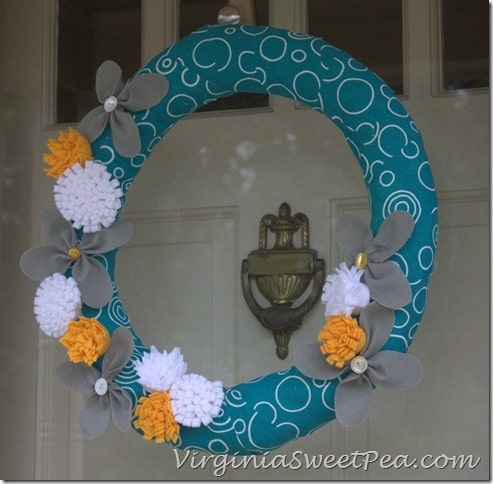 Felt Flower Wreath for Summer