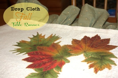 Fall Table Runner and Osage Oranges