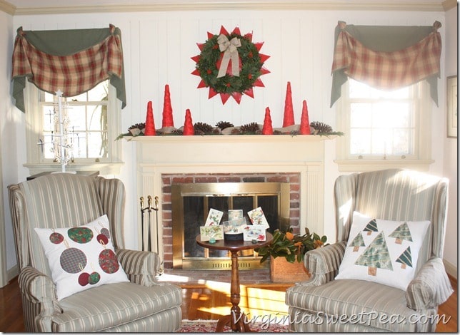 Christmas Pillows in Living Room