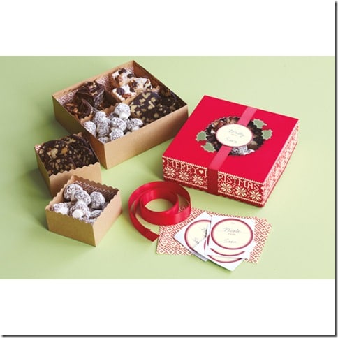 Cottage Christmas Compartment Treat Boxes