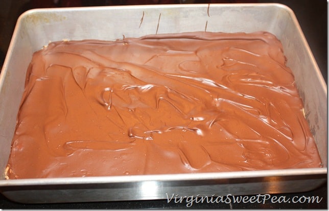 Peanut Butter Bars after Refrigerating