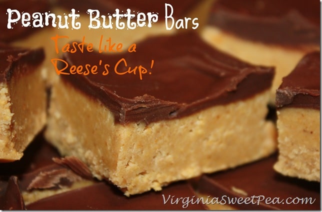 Peanut Butter Bars that Taste like a Reese's Cup by Sweet Pea