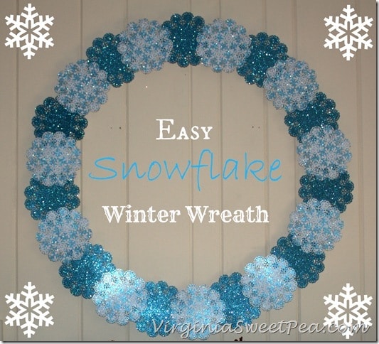 Easy Snowflake Winter Wreath by Sweet Pea