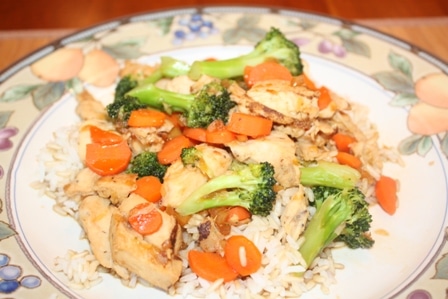 Orange Ginger Chicken and Veggie Stir Fry