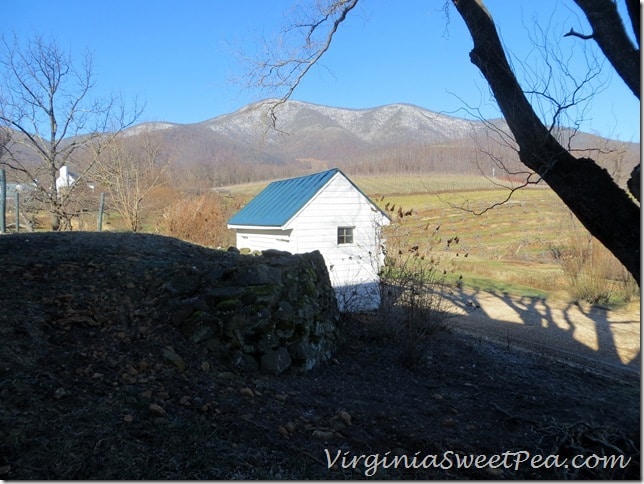 Pharsalia Outhouse and Mountains