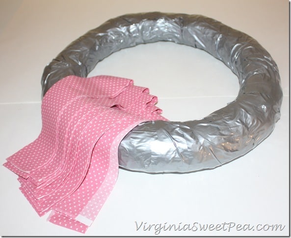 Recycle a Wreath - Fabric Strips