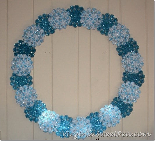 Shimmering Snowflake Winter Wreath