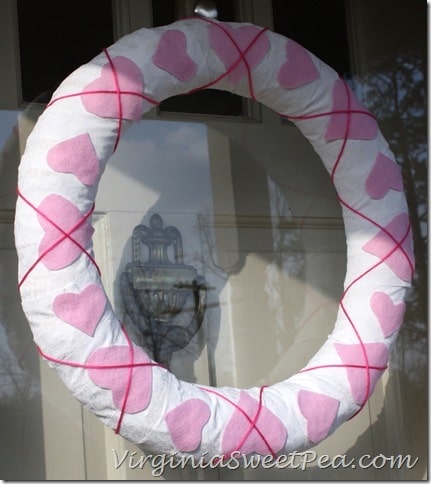 White and Pink Cross Your Heart Wreath2