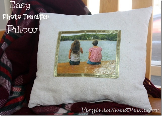 Easy Photo Transfer Pillow Using Mod Podge Photo Transfer Medium