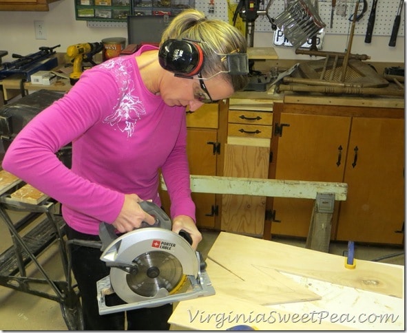 Letters Cut Out of Wood With Circular Saw