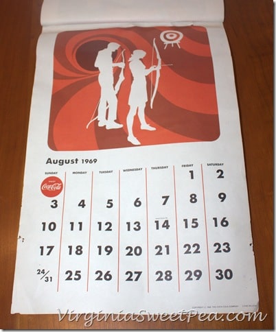 August 1969 Coke Calendar