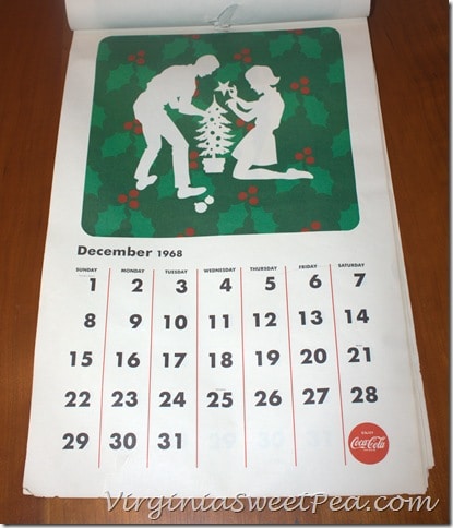 December 1968 Coke Calendar