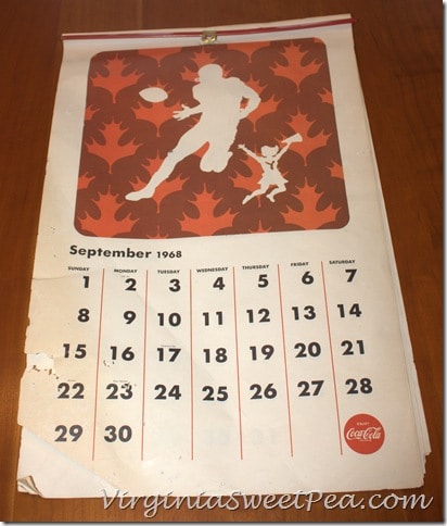 September 1968 Coke Calendar