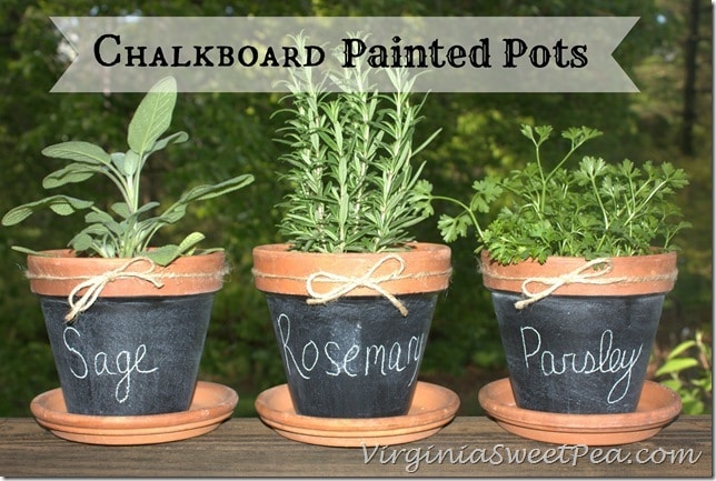 Chalkboard Paint Pots by virginiasweetpea.com