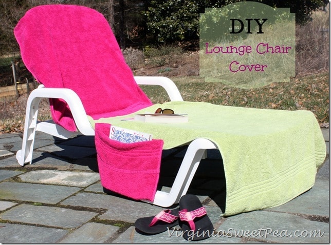 DIY Lounge Chair Cover by virginiasweetpea.com