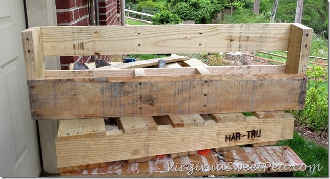 Pallet Wine Rack -Middle Boards Removed