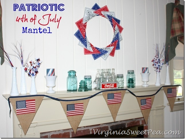 Patriotic 4th of July Mantel 2013 by virginiasweetpea.com