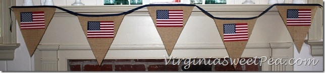 Patriotic Burlap and Flag Banner