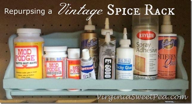 Repurposing a Vintage Spice Rack by virginiasweetpea.com