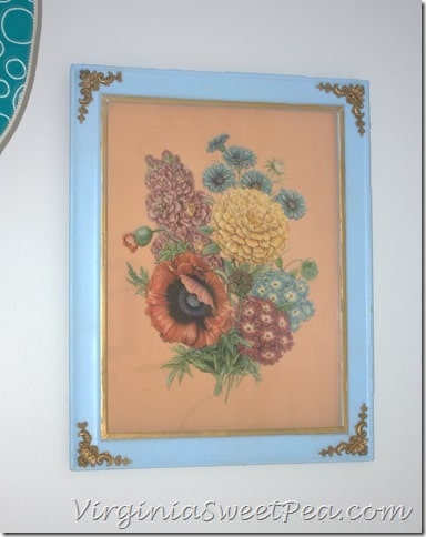Vintage Floral Art for the Bathroom
