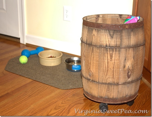 Vintage Wooden Barrel on Wheels