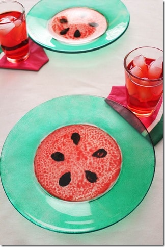 Watermelon week plates