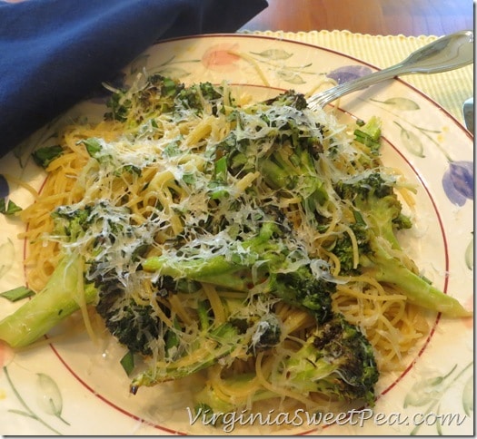 All You Inspired Garlicy Broccoli and Angel Hair Pasta