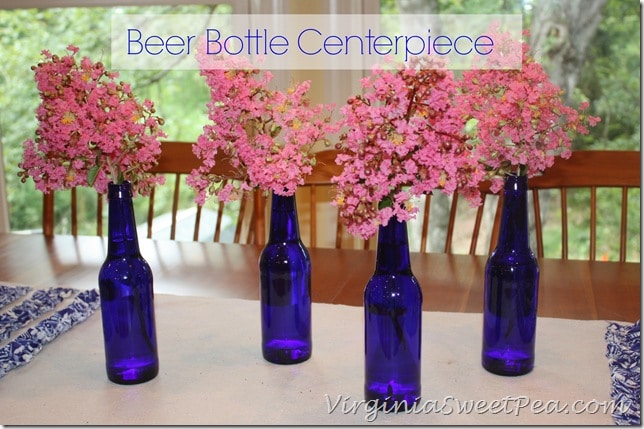 Beer Bottle Centerpiece by Sweet Pea