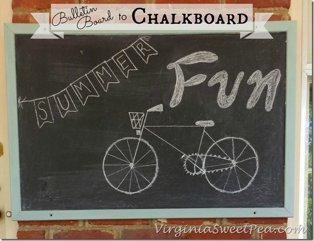 Bulletin Board to Chalkboard by Sweet Pea