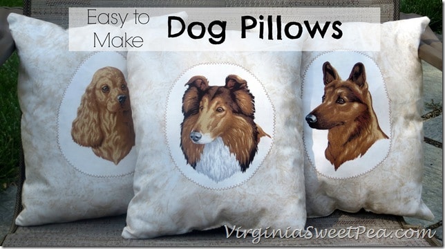 Easy to Make Dog Pillows by Sweet Pea