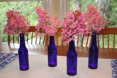Beer Bottle Centerpiece – Yes, I Did!