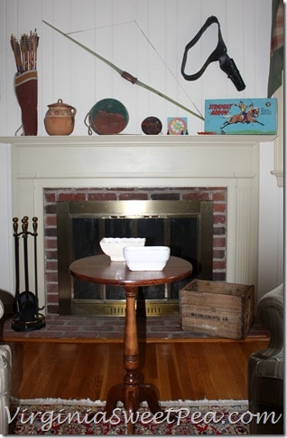 Vintage Cowboy and Indian Mantel - Front View