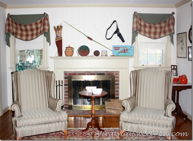 Vintage Cowboy and Indian Mantel - Full View