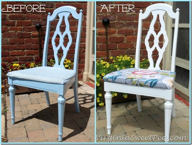 Yard Sale Chair Makeover - Before and After