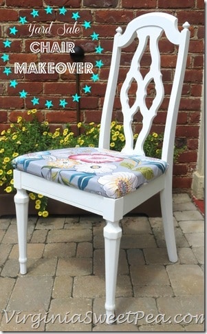 Yard Sale Chair Painted with Annie Sloan Chalk Paint