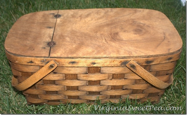 Trash to Treasure Picnic Basket by virginiasweetpea.com