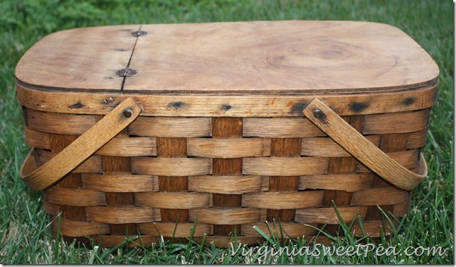 Trash to Treasure Picnic Basket by virginiasweetpea.com