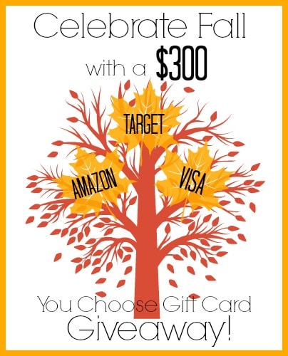 Celebrate Fall $300 Giveaway Graphic