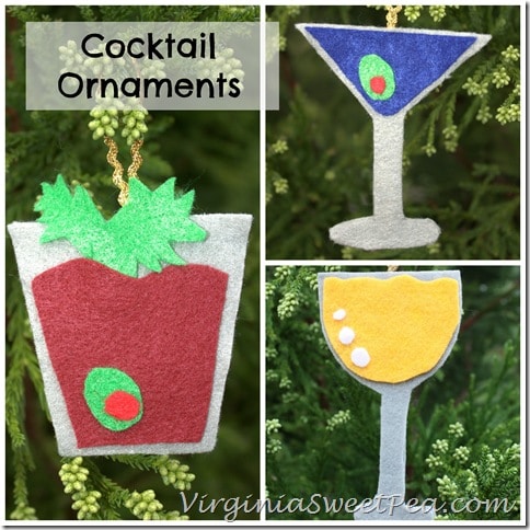 Cocktail Ornaments by virginiasweetpea.com