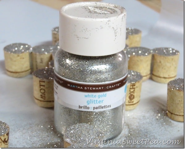 Glitter Wine Cork Ornaments
